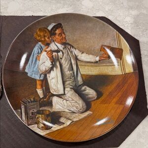 Vintage Art Norman Rockwell the Painter Decorative Plate